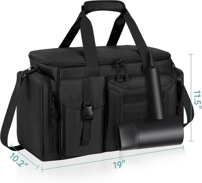 LASUK Barber Hairdresser Bag Supplies Bag with Adjustable Dividers, Barber Tools Storage Hair Clipper Case Organizer for Scissors Clippers Trimmers & Haircut Kits, Barber Travel Case - Image 5